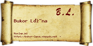 Bukor Léna névjegykártya
